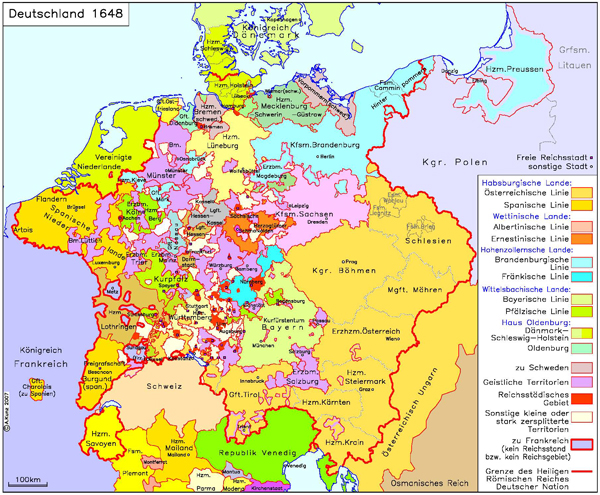 Deutschland mit Reichsstädten (1648)